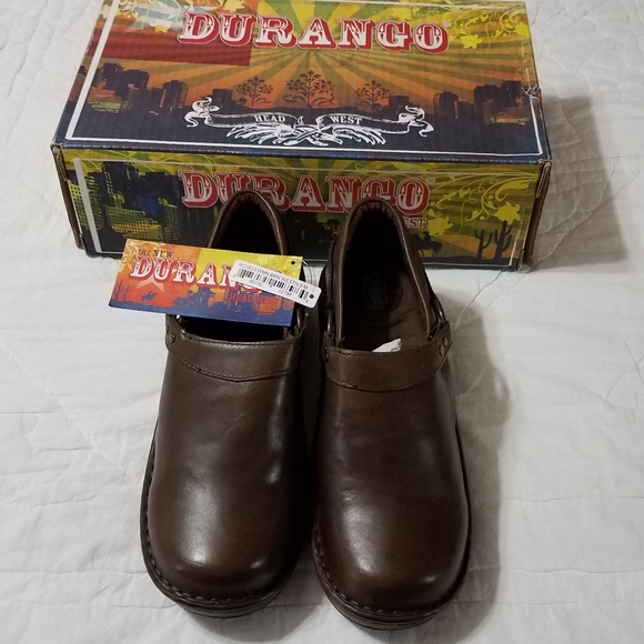 Durango Women's Clogs size 9M Brown Leather Western Slip-on shoe  RD3823… - Picture 3 of 11